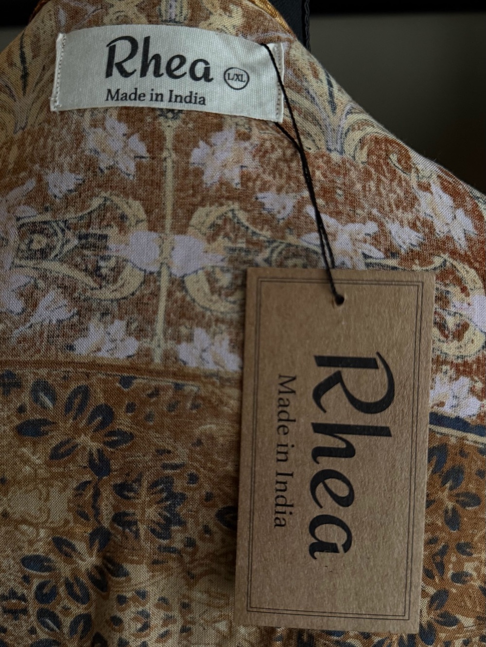 Kimono Long Imperial Print Brown- Rhea Fashion Size L-XL - Picture 6 of 8